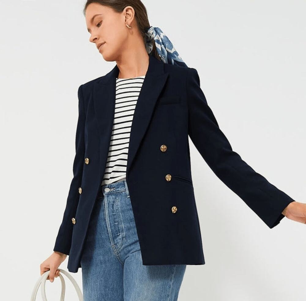 TUCKERNUCK Navy Diana Blazer Size XXS Retail $298